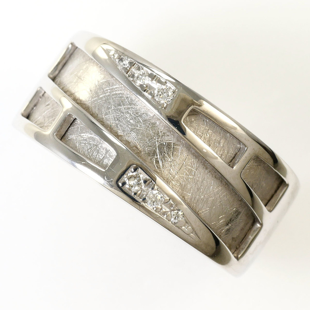 VINTAGE 18k Silver Diamond Ring